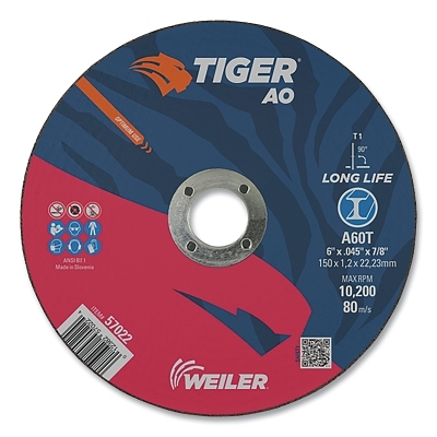 6 X 045 TIGER TY1 C-O WHL A60T 7/8 AH